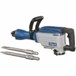 Comprar Scheppach 1600w 50 joules martillo neumático con caja de metal y juego de 2 cinceles ab1600