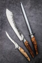 Comprar Afilador de acero - forjado - katai - acero vg10 - mango de madera de raíz - 43