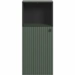 Comprar Almacenamiento de baño - decoración verde salvia y negro - l40 x h95 x d31cm - pure bliss