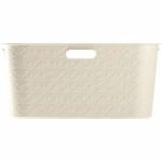 Comprar Cesto para la ropa sucia - curver - softex - 45 l - plástico reciclado - 59 x 39 x 27 cm - blanco roto