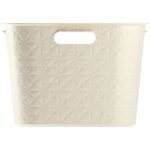Comprar Cesto para la ropa sucia - curver - softex - 45 l - plástico reciclado - 59 x 39 x 27 cm - blanco roto