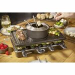 Comprar Combo raclette-fondue - severin - rg2347 - 8 personas - caquelon con 8 tenedores y 8 espátulas - negro