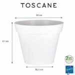 Comprar Eda maceta toscana redonda - Ø 60 x h 47 cm - 76 l - blanco