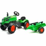 Comprar Falk - tractor de pedal verde x tractor con capó de apertura y remolque incluido