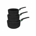 Comprar Juego de 3 cacerolas de cerámica antiadherentes de 16