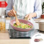 incluida inducción - arthur martin - am5388 - revestimiento cerámico - Ø 20-24-28 cm - rosa