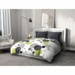 Comprar Juego de cama de microfibra - home linge passion - bulles de reve - funda 240 x 260 cm + 2 fundas de almohada 63 x 63 cm - gris