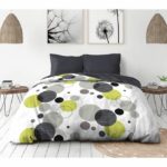 Comprar Juego de cama de microfibra - home linge passion - bulles de reve - funda 240 x 260 cm + 2 fundas de almohada 63 x 63 cm - gris