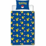 Comprar Juego de cama - pokemon - pikachu y poké-ball - microfibra - 1 funda nórdica 140 x 200 cm + 1 funda de almohada 63 x 63 cm