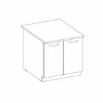 Comprar Lassen mueble bajo de cocina bajo fregadero l 80 cm - decoración roble claro sonoma