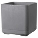 Comprar Maceta cubo - deroma - cosmo - gris ceniza - autorriego - ruedas - 38 cm
