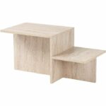 Comprar Mesa de centro - harmony - rectangular - efecto travertino - 80 x 40 x 40 cm