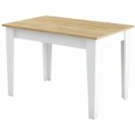 Comprar Mesa de cocina con almacenaje - kieva - melamina - blanco/roble - rectangular - 4/6 plazas - 110 x 75 x 72 cm