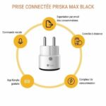 Comprar Mini enchufe inteligente - konyks - priska max negro fr - wi-fi+bt - 16a - blanco