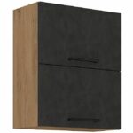 Comprar Mueble alto rock - melamina con decoración roble lancelot y gris matera - 1 puerta - l60 x h72 cm