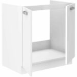 Comprar Mueble fregadero de 2 puertas atlas - l 80 x h 82 x p52 cm - decoración blanca - se vende sin encimera