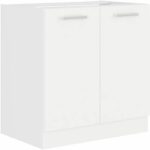 Comprar Mueble fregadero de 2 puertas atlas - l 80 x h 82 x p52 cm - decoración blanca - se vende sin encimera