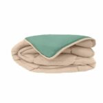 Comprar Poyet motte edredón de microfibra 400g / m² calgary - 240 x 260 cm - gris guijarro y verde lago