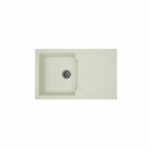 Comprar Stradour fregadero de cocina empotrado 1 recipiente + 1 escurridor de aloa - resina - 81 x 50 cm - blanco