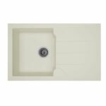 Comprar Stradour fregadero de cocina empotrado 1 recipiente + 1 escurridor de aloa - resina - 81 x 50 cm - blanco