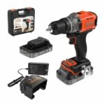 Comprar Taladro atornillador inalámbrico de 18 v + 2 baterías de 2 ah + cargador - black&decker - bcd382d2xk-qw - con estuche de transporte