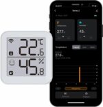 Comprar Termómetro e higrómetro - konyks - termo 2 - interior - detector de temperatura y humedad - wi-fi - pantalla grande - blanco