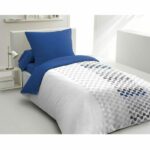 Comprar Ambroisie juego nórdico de microfibra - 1 funda nórdica 140 x 200 cm + 1 funda de almohada 63 x 63 cm - azul
