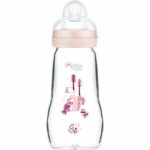 Comprar Biberón de vidrio mam - 260 ml - 0 a 6 meses - flow teat 2 - rosa