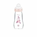 Comprar Biberón de vidrio mam - 260 ml - 0 a 6 meses - flow teat 2 - rosa