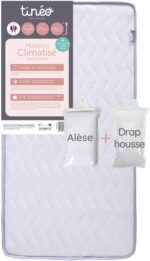 Comprar Colchón bebé climatizado - 70 x 140 cm - grosor 11 cm - con sábana bajera y protector de colchón - tineo