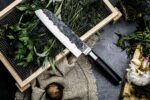 Comprar Cuchillo santoku - forjado - sebra - acero japonés 440c - mango de madera de dalbergia - 18 cm de longitud