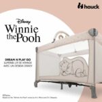 Comprar Cuna de viaje - hauck - dream n play go - 60 x 120 cm - arco de peluche - plegable - ruedas - winnie the pooh arcoíris beige