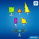 Comprar Fichas magnéticas - geomag - fichas gemas vehículos - 24 piezas - efecto cristal - a partir de 3 años