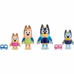 Comprar Figuras en miniatura - moose toys - la familia en la playa (4 figuras) - bluey