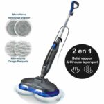 Comprar Fregona limpiadora a vapor - eziclean - steam wave 360 - 1200 w - 24 g/min - 450 ml - negro/azul