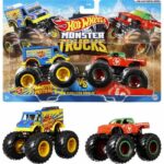 Comprar Hot wheels - conjunto de 2 vehículos de doble demolición monster truck - autos pequeños - 3 años y +