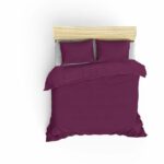 Comprar Juego de cama - 1 funda nórdica 220x240 cm + 2 fundas de almohada 60x60 cm - 100% algodón reforzado - morado