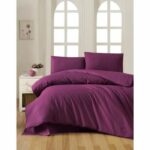Comprar Juego de cama - 1 funda nórdica 220x240 cm + 2 fundas de almohada 60x60 cm - 100% algodón reforzado - morado
