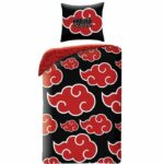 Comprar Juego de cama - naruto - akatsuki - microfibra - 1 funda nórdica 140 x 200 cm + 1 funda de almohada 63 x 63 cm