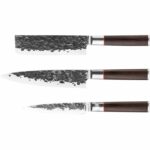 Comprar Juego de cuchillos - forjados - brutos - acero japonés 440c - mango de madera de dalbergia - 3 piezas