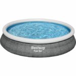 Comprar Kit piscina sobre suelo autoportante bestway - fast set™ - 457 x 84 cm - redonda (entregado con bomba y cartucho de filtración)