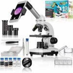 Comprar Microscopio biolux sel con sistema de zoom - bresser junior - aumento 40x-1600x - soporte para smartphone - caja rígida blanca