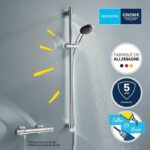barra de 90 cm y flexo - grohe vitalio start 110 26954001 - ahorro de agua - cromo