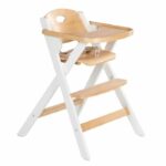 Comprar Trona plegable - roba - fold up smart - bandeja de comida + arnés de seguridad - madera / blanco